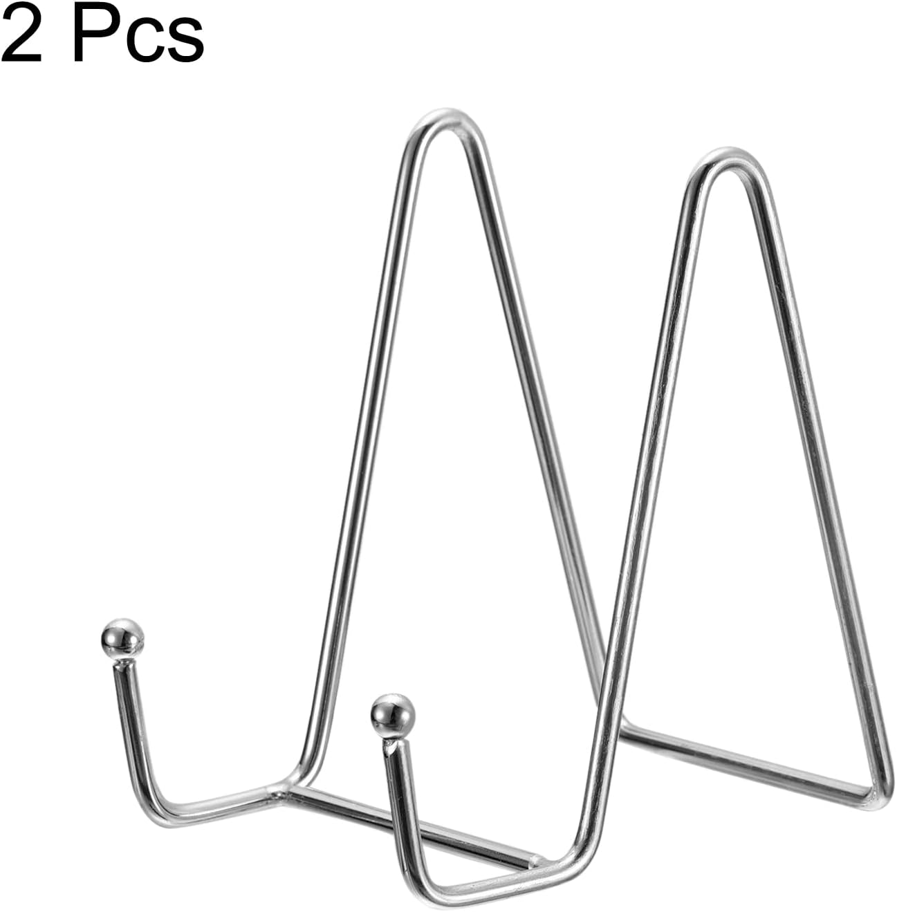 uxcell 2Pcs 4.3 Inch Iron Plate Stand for Display, Metal Decorative Holder for Picture, Photo, Book