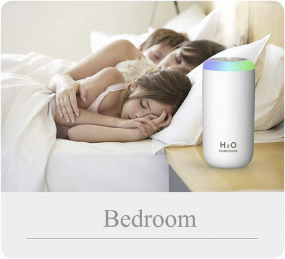 Plant Humidifier, 350ml USB Mini Humidifier for Plants, Small Humidifier with Night Light, Cool Mist for Indoor Use