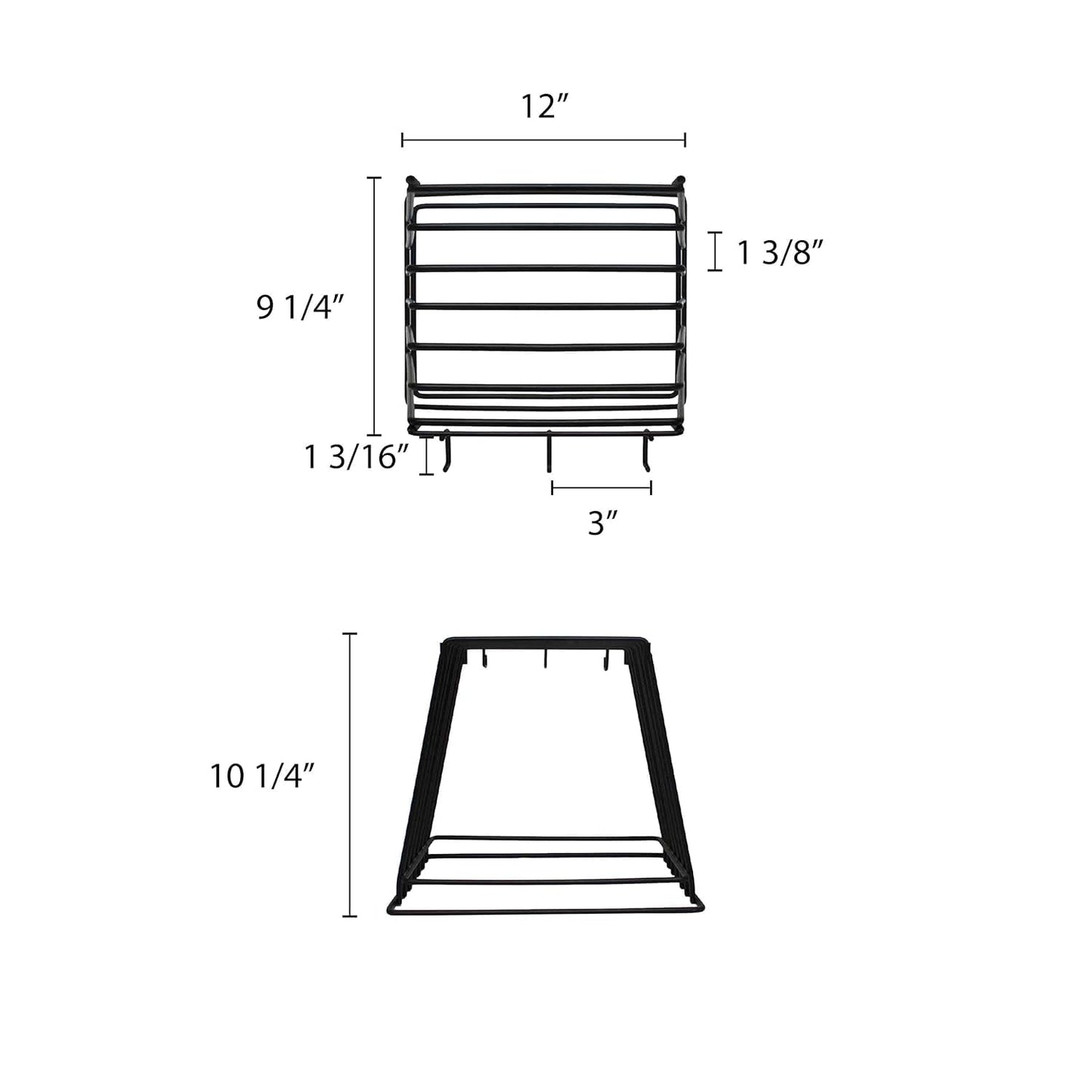 TrueCraftware- 24" x 18" x 1/2" Heavy Duty Wire Frame Cutting Board Rack (Fits) 6 Boards and 6 Brushes Cutting Board- Storage Cutting Board Rack Chopping Board Organizer Stand Holder Kitchen