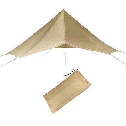WINTENT Waterproof Top Tarp with Stove Jack for 3M 4M 5M 6M 7M Cotton Canvas Bell Tent Glamping Yurt Tent for Camping