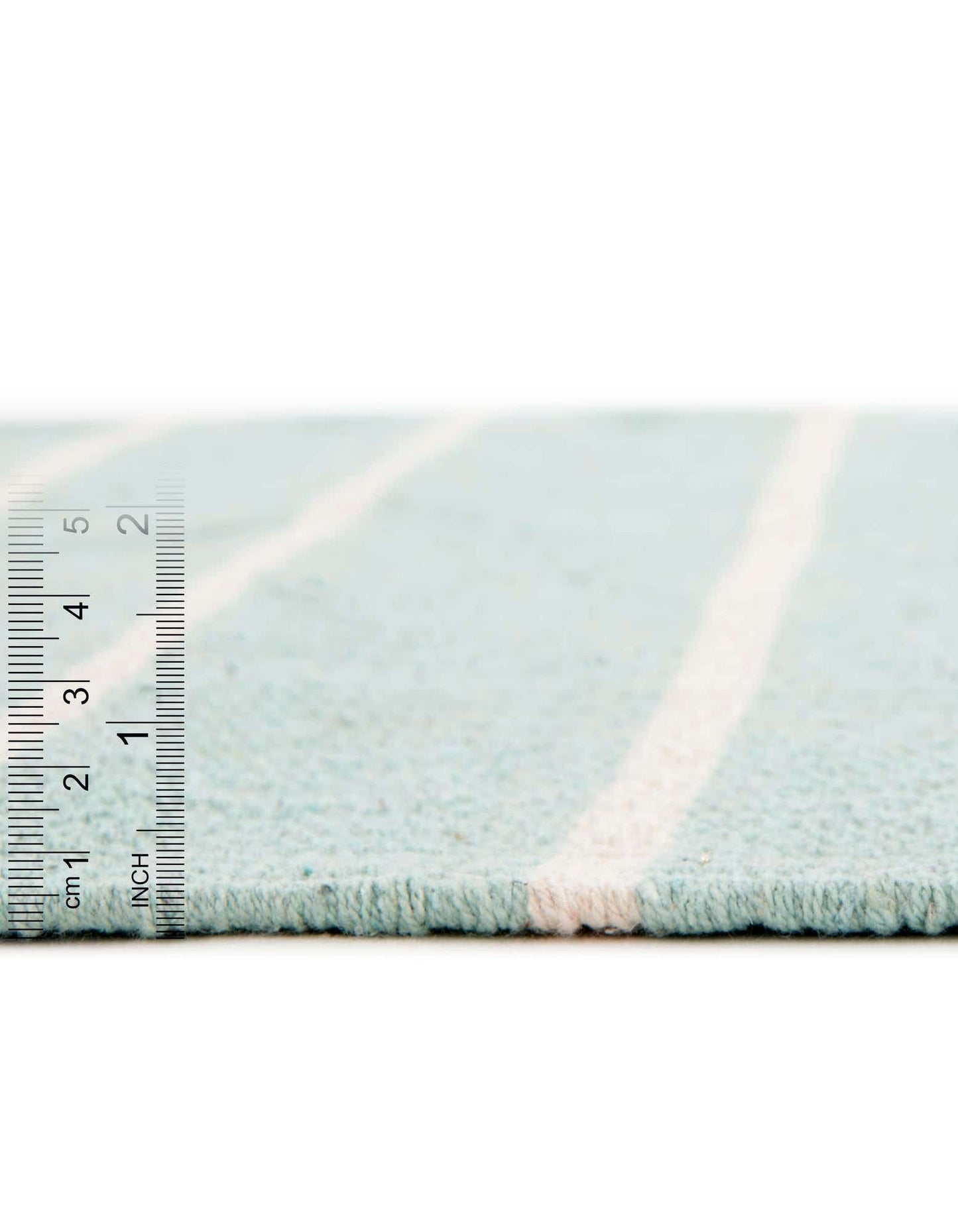 Unique Loom Chindi Cotton Collection Area Rug - Sophie (10' x 14' 1" Rectangle, Aqua and White)
