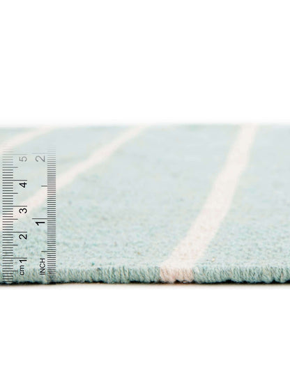 Unique Loom Chindi Cotton Collection Area Rug - Sophie (10' x 14' 1" Rectangle, Aqua and White)