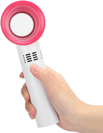 Portable Mini USB Rechargeable Bladeless Fan, 360° Air Suction, Three Adjustment Speeds, Handy Cooler for Home Outdoor