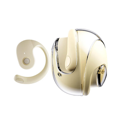 Open Ear Headphones Wireless Bluetooth 5.4, Air Conduction Wireless Bluetooth Earphone, OWS Hanging Earphones with Earhooks and Mic, Open Ear Earbuds IPX5 Waterproof for Sports Gaming Driving(Khaki)