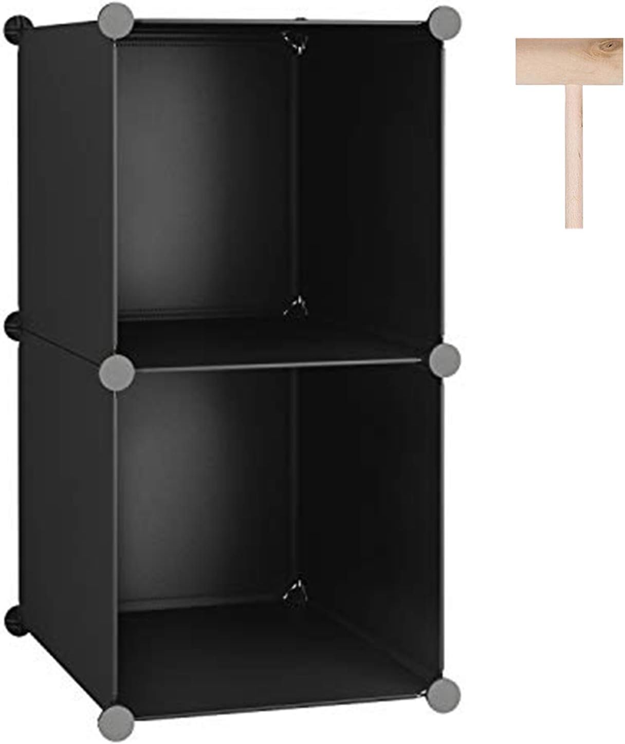 2-Cube Closet 12.4" 12.4" 24.8" C&AHOME Cube Storage, Organizer Units, Plastic Storage Shelves, DIY Book Shelf, Modular