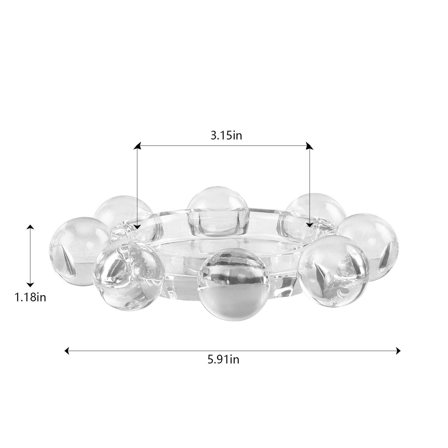 DONOUCLS Crystal Candle Holders Pillar Candlestick Decorations for Home Party Dinner Christmas, Suitable for Large Cylindrical Candles, Clear