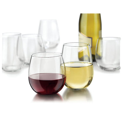 Libbey Glassware Stemless White Wine Glass, 17 oz. - Pack of 12