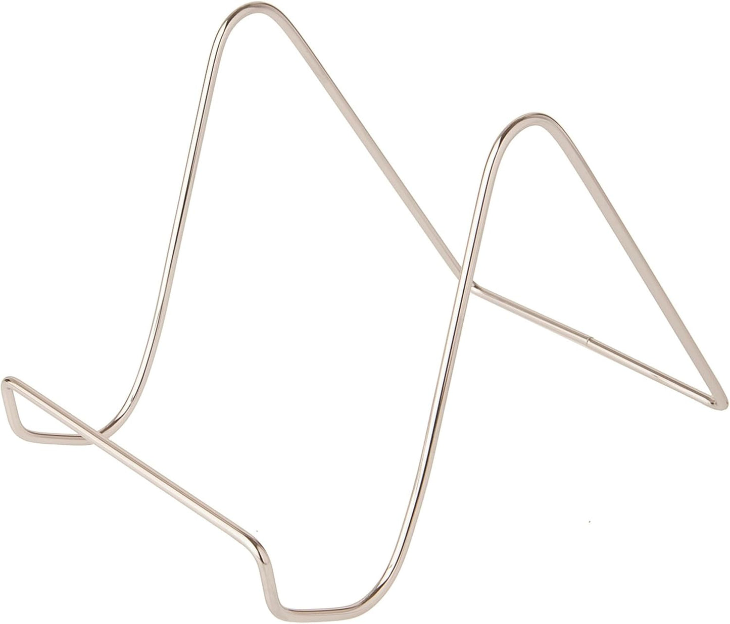 Bard's Plain Silver Wire Easel Stand, 6" H x 5.5" W x 8" D