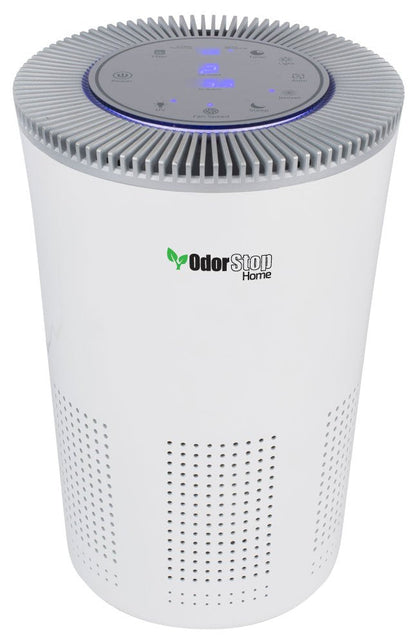 OdorStop HEPA Air Purifier with H13 HEPA Filter, UV Light, Active Carbon, Multi-Speed, Sleep Mode and Timer (Bright White)