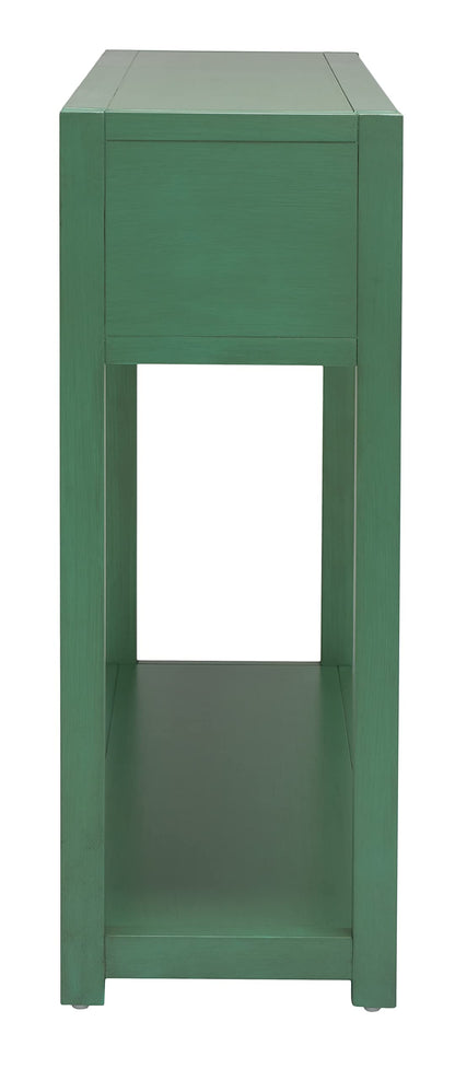 SAFAVIEH Home Collection Sadie Contemporary Turquoise Green 2-Drawer Console Table (Fully Assembled)