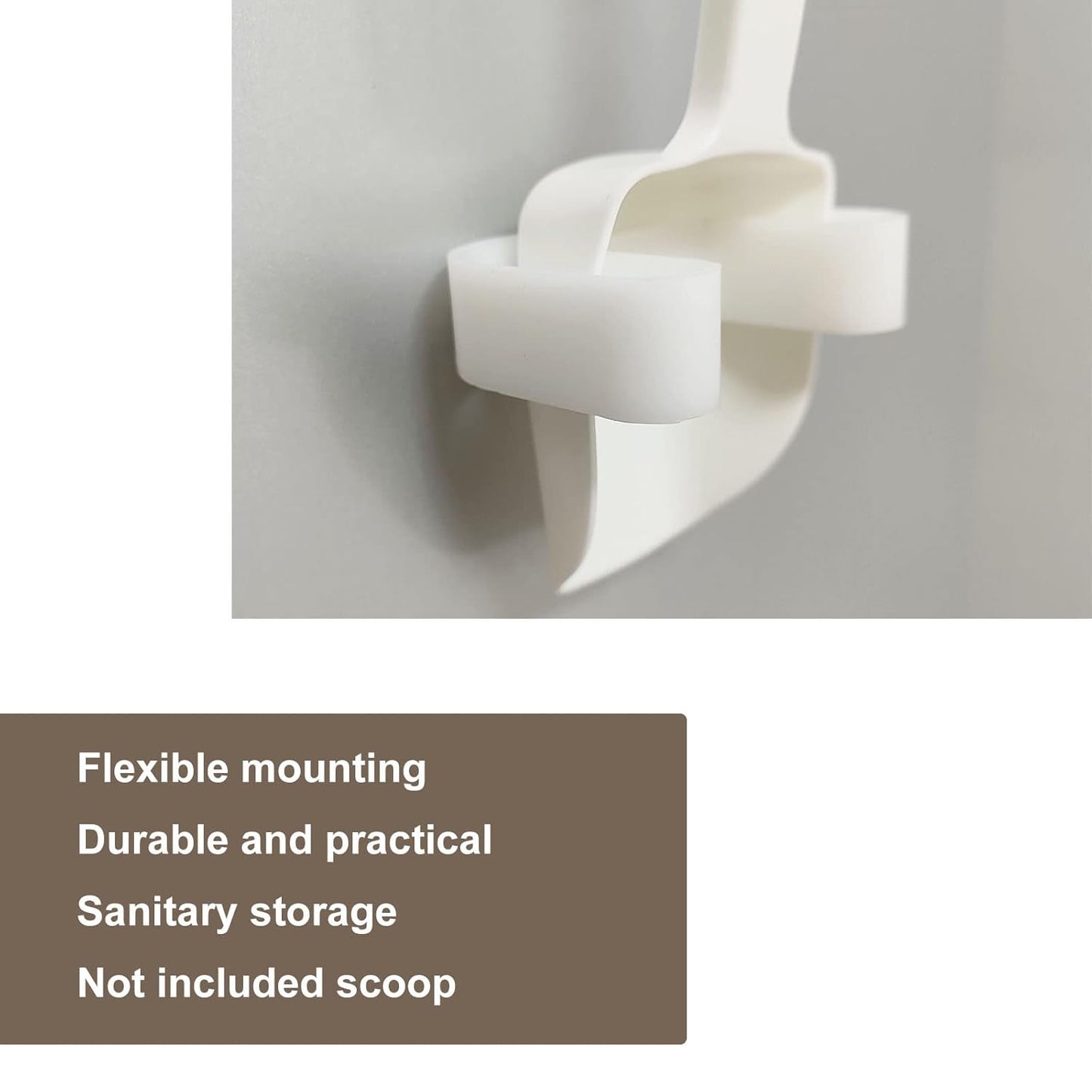 PIAOLGYI 2 Pcs Ice Scoop Holder for Frigidaire Countertop Ice Maker, White (Ice Scoop NOT Included)