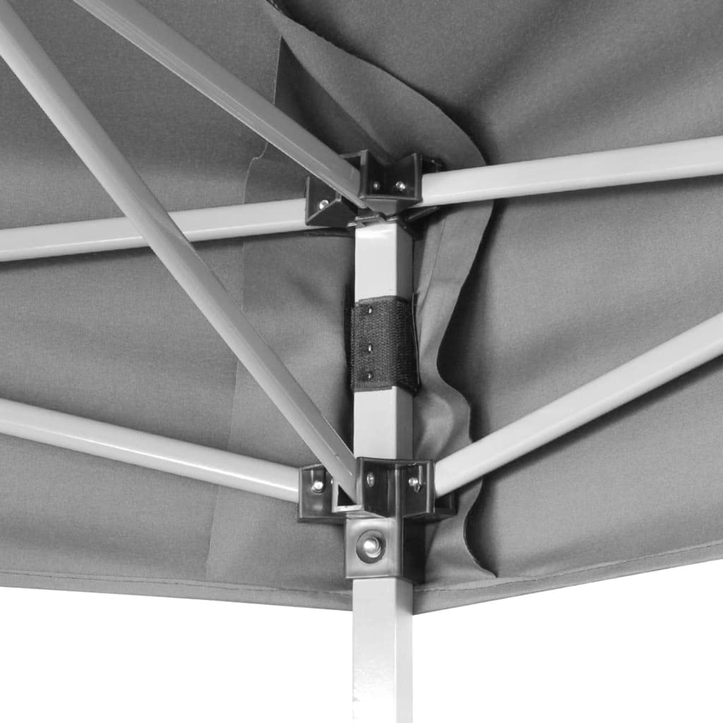 Xhnifbn Grey Hexagonal Pop-Up Gazebo 11.8ft x 10.2ft Powder-Coated Steel Frame Instant Canopy Tent with Water-Repellent Fabric for Backyard Patio Party & Garden Events