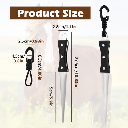 Mellisore Hoof Knife Sharpener Honing Rod - 10 InchDiamond Coated Farrier Tool with Ergonomic Solid Wood Handle for Hoof Knives & Farm Knives