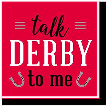 Kentucky Derby Party Supplies, Horse Race Cocktail Beverage Napkins, 32 Count