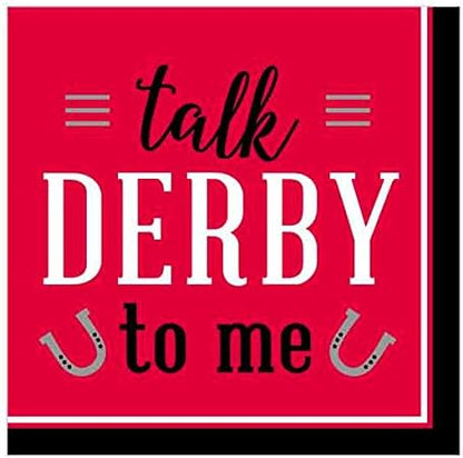 Kentucky Derby Party Supplies, Horse Race Cocktail Beverage Napkins, 32 Count