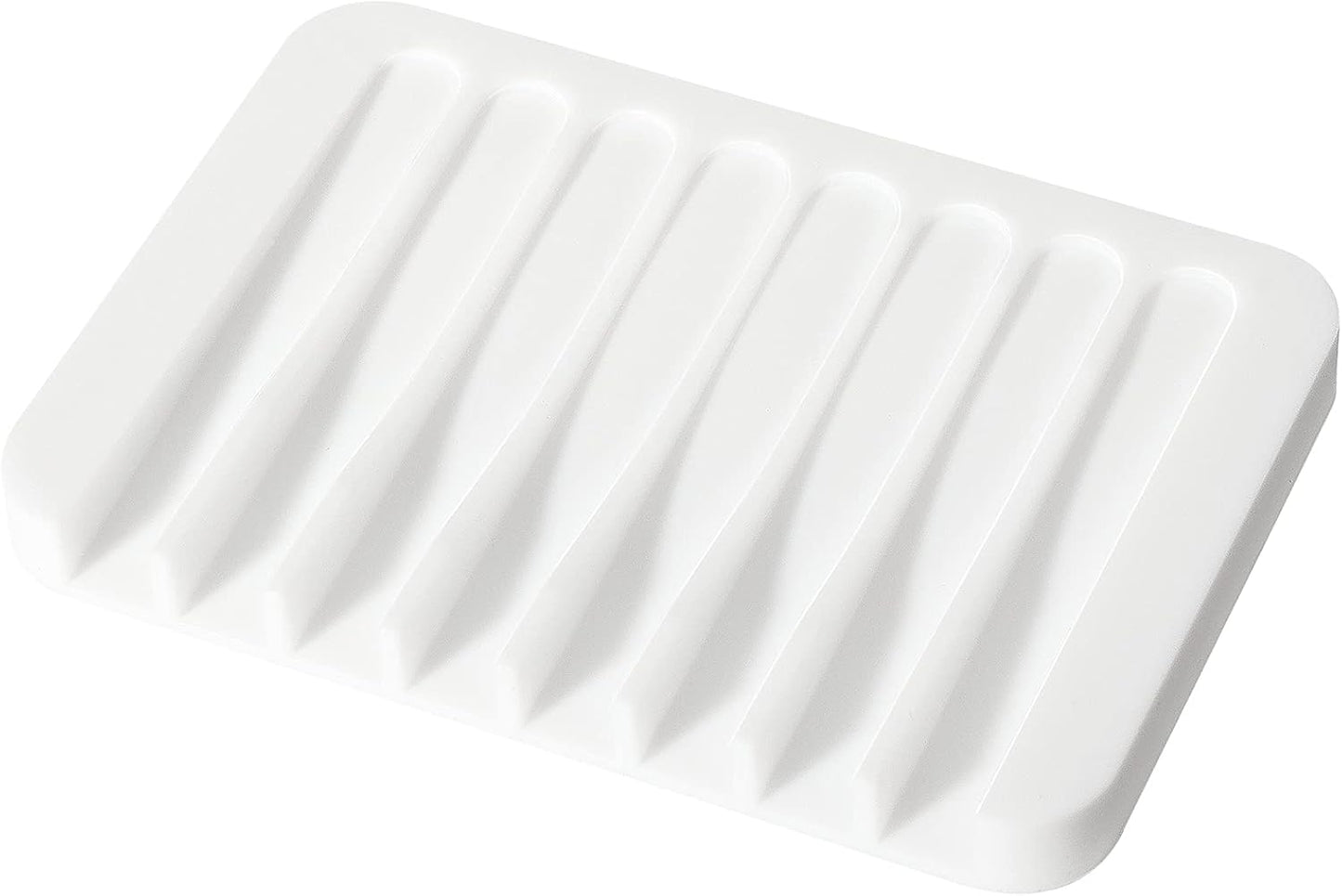 Urbanstrive Counter Soap Dish Shower Waterfall Soap Tray Holder for Bathroom, Kitchen, Top, Flexible Silicone, Keep
