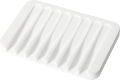 Urbanstrive Counter Soap Dish Shower Waterfall Soap Tray Holder for Bathroom, Kitchen, Top, Flexible Silicone, Keep