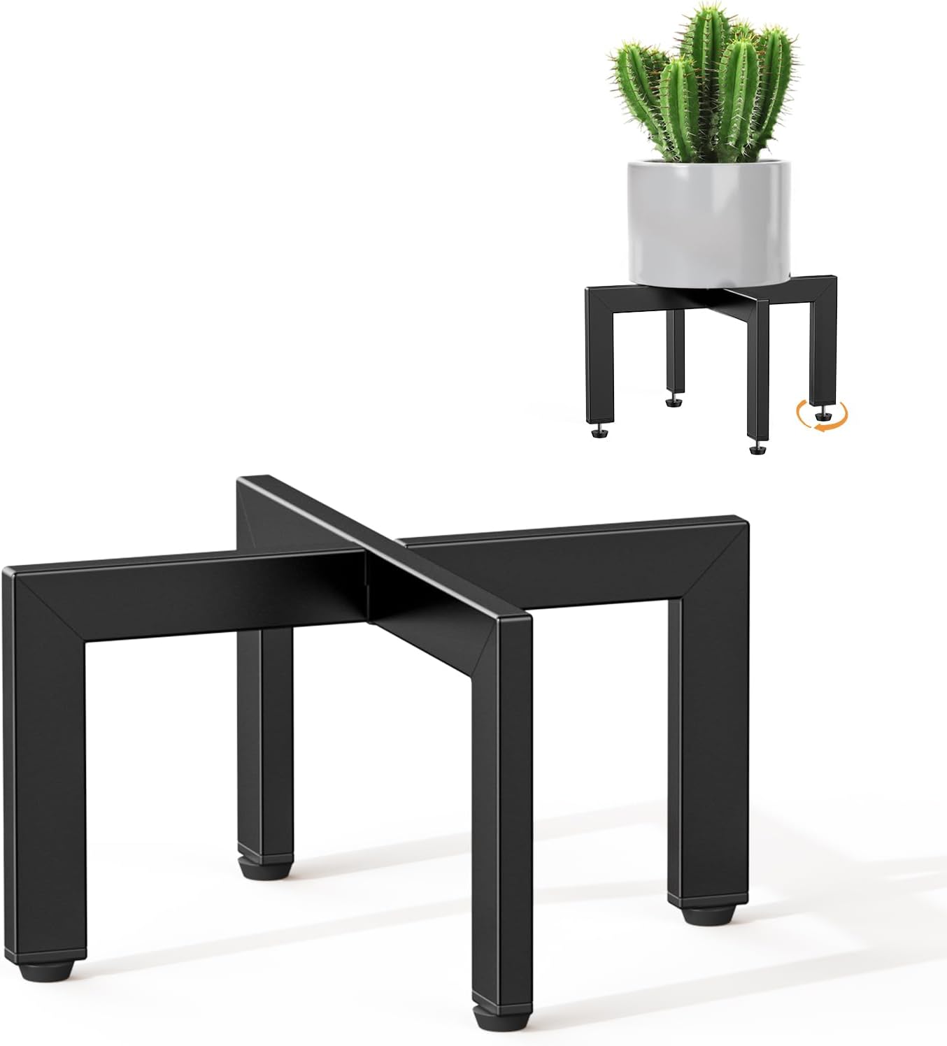 JND 2Pack 8-12 inch Adjustable Plant Stand Indoor Outdoor,Metal Modern Plant Stands, Plant Stand with Adjustable