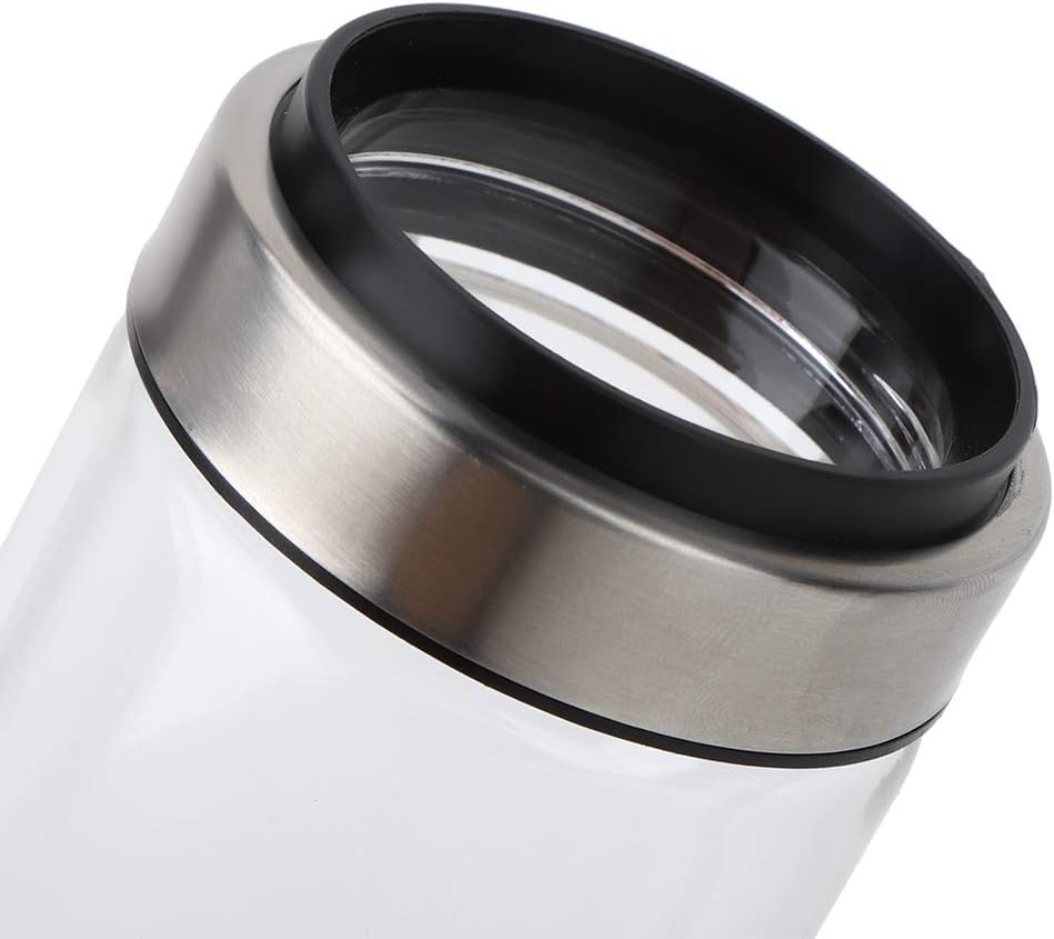 Glass Spice Jars, Transparent Seasoning Bottle Container with Visible Cover Spoon for Kitchen