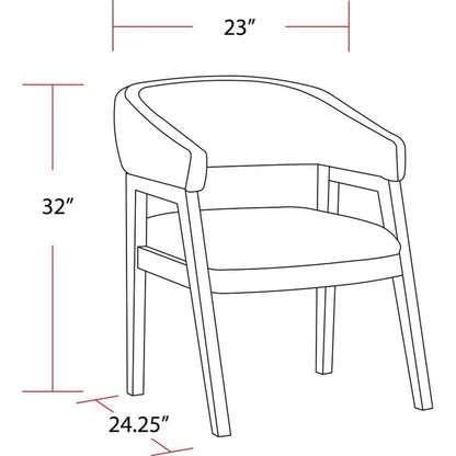 Pemberly Row Contemporary Dining Set, 54" Round Table, Oak Veneer, Stone Top, Natural Finish, Includes 4 Barrel Chairs, Neutral Upholstery, Modern Style, Perfect for Kitchen or Dining Room Spaces