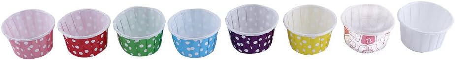 Fdit 100pcs Paper Cake Cupcake Liner Case Wrapper Muffin Baking Cup for Party Wedding Xmas - 7 Colors (White)