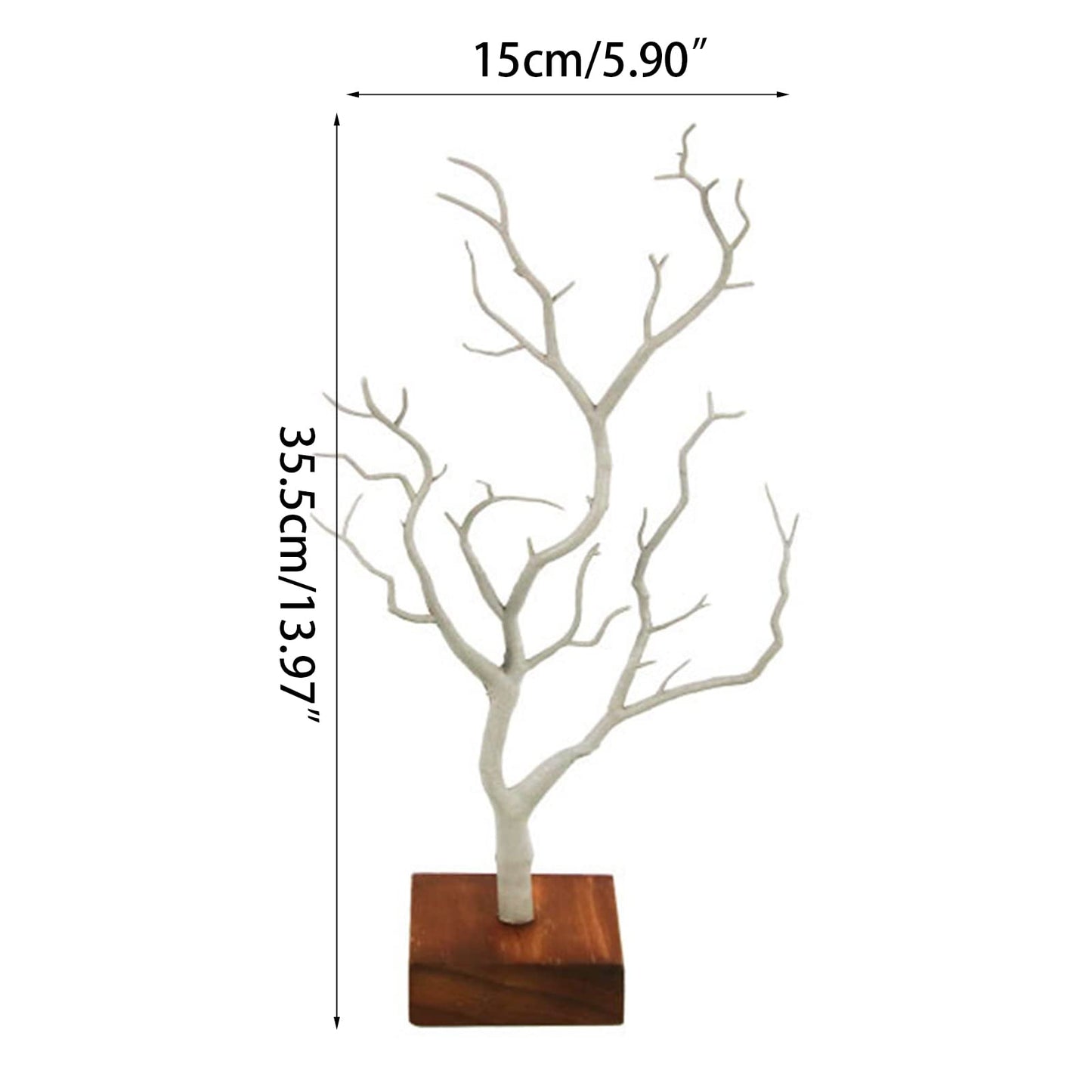 XANHOY Jewelry Stand Tree Small Jewelry Organizer Necklace Holder Rack Display Tower With Wooden Base For Earring Stand