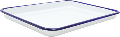 Zerodeko Enamel Baking Pan, Rectangular Cookie Sheet, Vintage Oven Tray for Farmhouse Camping Home
