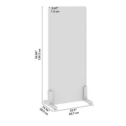 Bush Business Furniture 24W x 55H Freestanding Privacy Screen in Warm Beige, Standing Office Partition with Acoustic Sound Dampening Panel