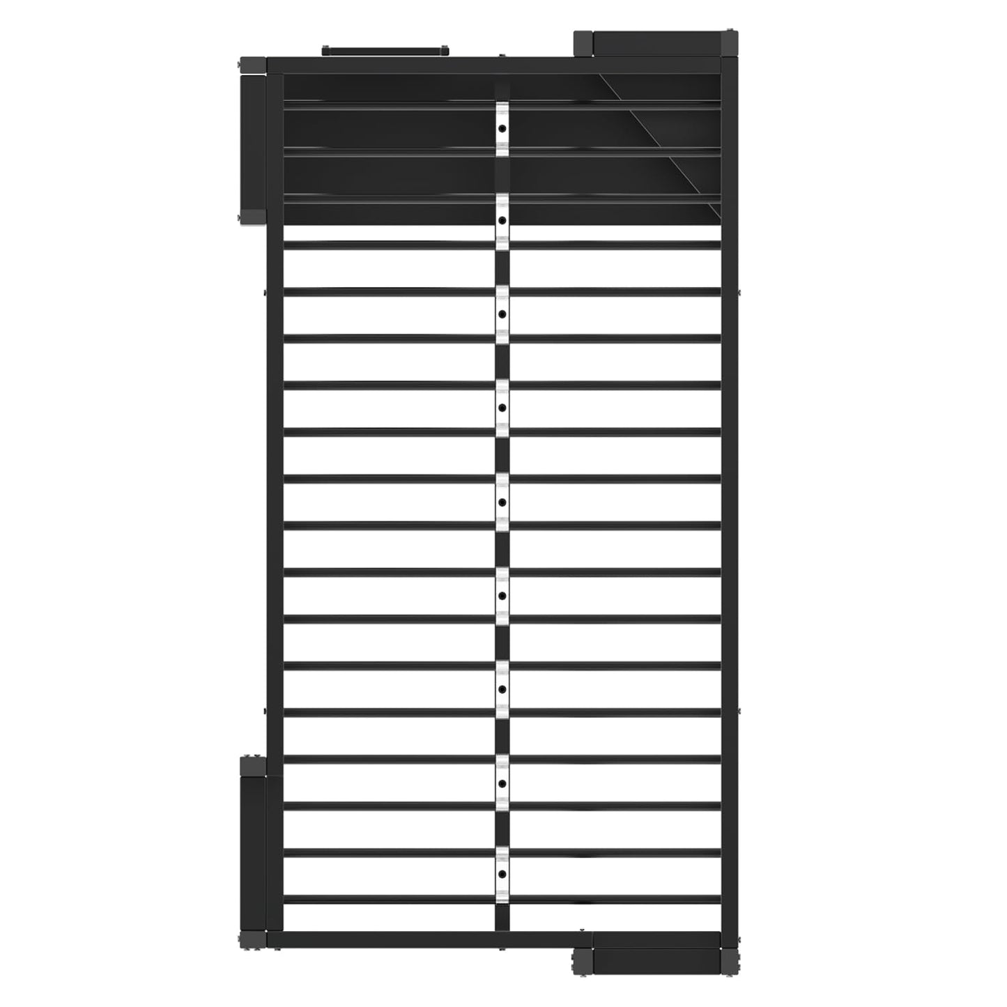 KEIKI Twin Size Loft Bed with Desk, 2 Side Ladders, Storage Shelves, Safety Guardrail, No Box Spring Needed, Space-Saving Metal Loft Bed Frame for Kids/Teens/Adults