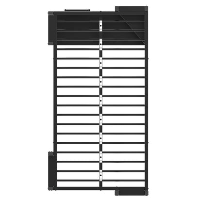KEIKI Twin Size Loft Bed with Desk, 2 Side Ladders, Storage Shelves, Safety Guardrail, No Box Spring Needed, Space-Saving Metal Loft Bed Frame for Kids/Teens/Adults
