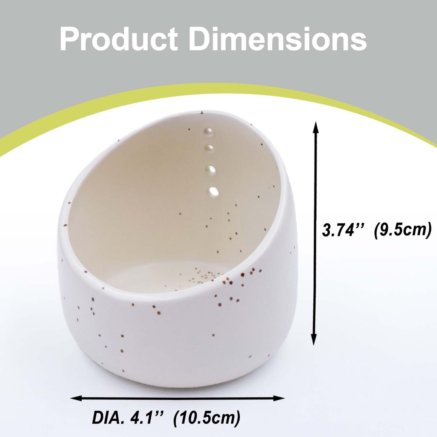 MGMGART White Ceramic Herb Stripping Bowl with Four Multi-Sized Holes -Efficient Kitchen Tool for Parsley, Basil, Rosemary, Mint, Thyme, Cilantro, Oregano - Handmade Pottery Gadget