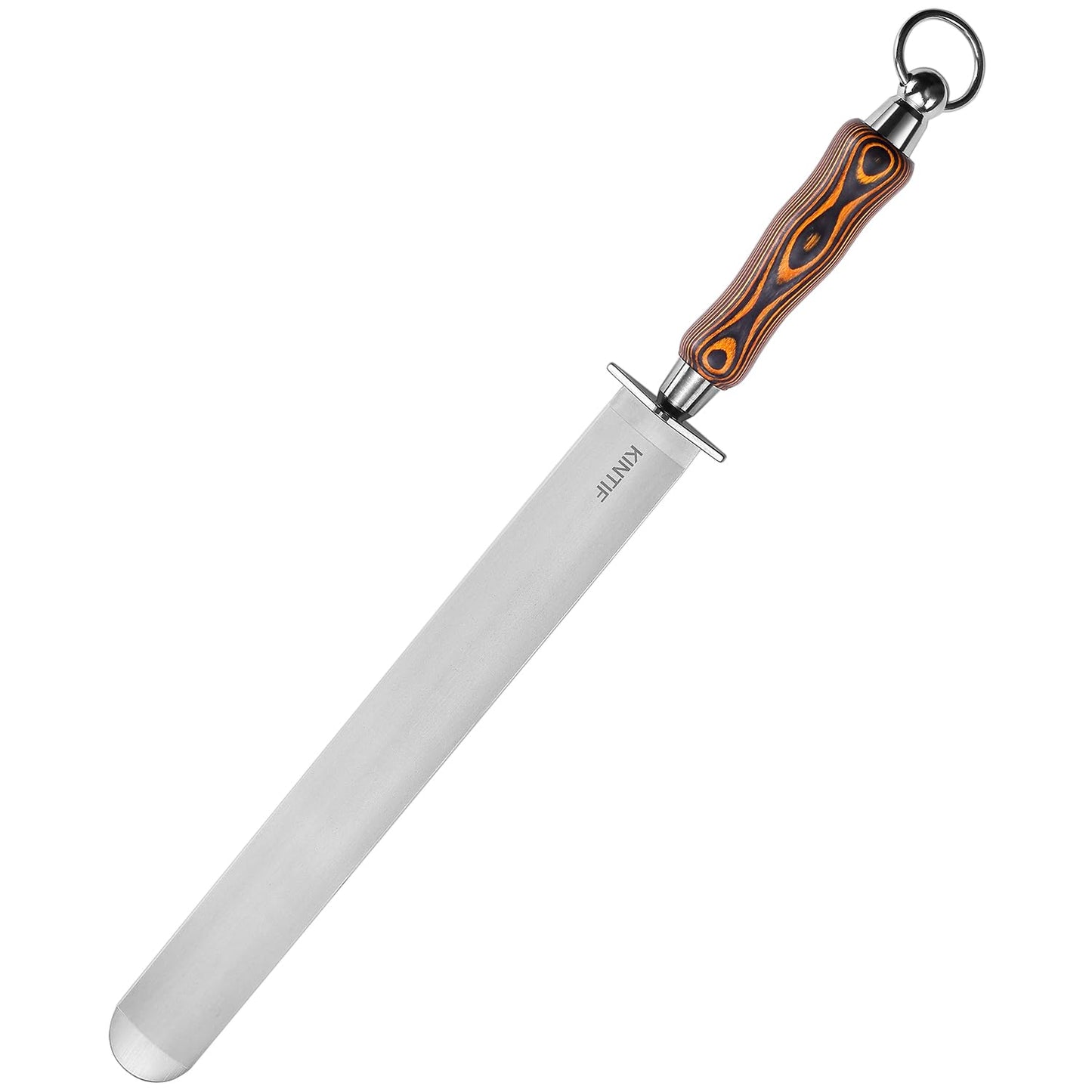 KINTIF Honing Steel 12 inch Flat Honing Rod Heavy-Duty Sharpening Steel, Fine Cut, High hardness, Ideal For Butcher Knives and Chef Knives, Knife Sharpeners