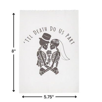 Fun Express Til Death Do Us Part Halloween Wedding Paper Treat Bags Bulk 50 Pieces