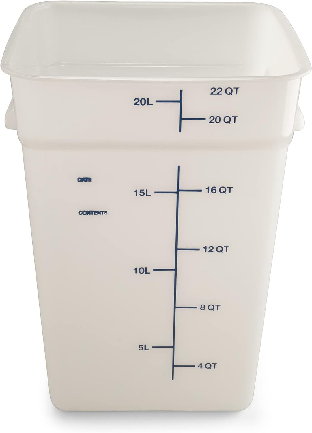 Carlisle FoodService Products Squares Square Food Storage Container, Stackable Design for Catering, 22 Quarts