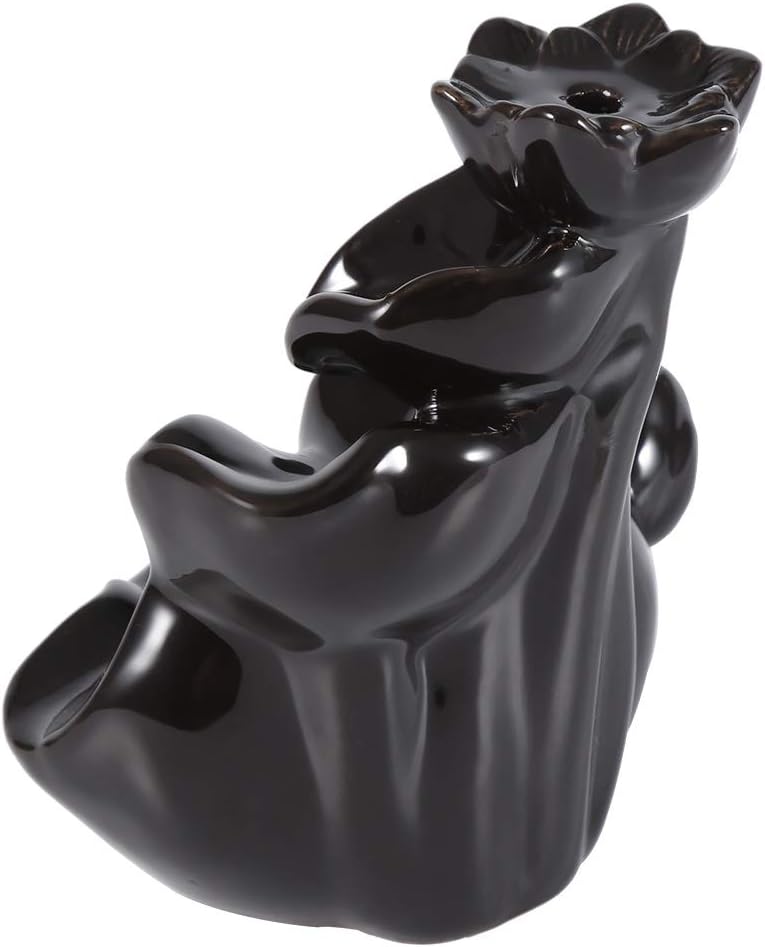 AUNMAS Ceramic Glaze Incense Holder - Backflow Step Up Incense Stand for Home Office Decor