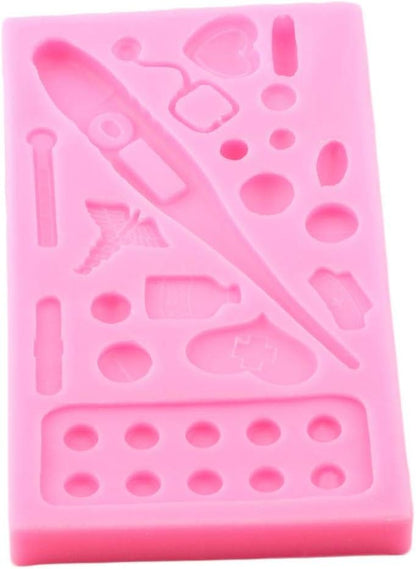 Medical Apparatus Tablet Silicone Mold for DIY Crystal Jelly Shots, Candy, Soap, and Fondant Decoration