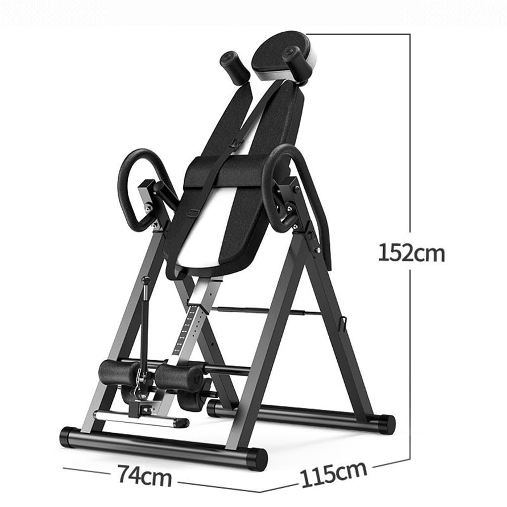 MAgiLL Foldable Inversion Table, Deluxe Heavy Duty Therapeutic Inversion Table 330LBS Weight Capacity Inverted Table Relieve Back Pain