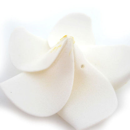Pursuestar 100Pcs White Foam Hawaiian Frangipani Artificial Plumeria Flower Petals Cap Hair Hat Wreath Floral DIY Home Wedding Decoration 5cm