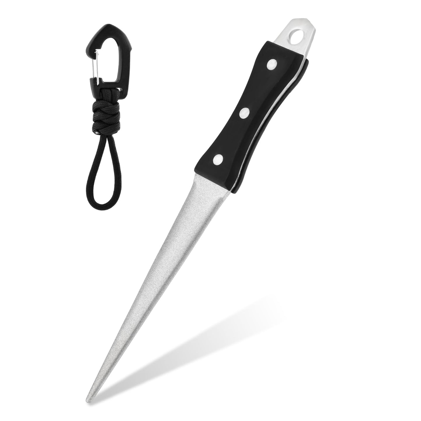 Mellisore Hoof Knife Sharpener Honing Rod - 10 InchDiamond Coated Farrier Tool with Ergonomic Solid Wood Handle for Hoof Knives & Farm Knives