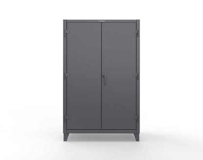 Strong Hold, 48" W x 24" D x 78" H, Industrial Cabinet, Heavy-Duty, Welded and Assembled, 12-Gauge Steel, Dark Gray, 4 Adjustable Shelves with 1,200 lbs. Capacity Each - Made in The USA, 46-244