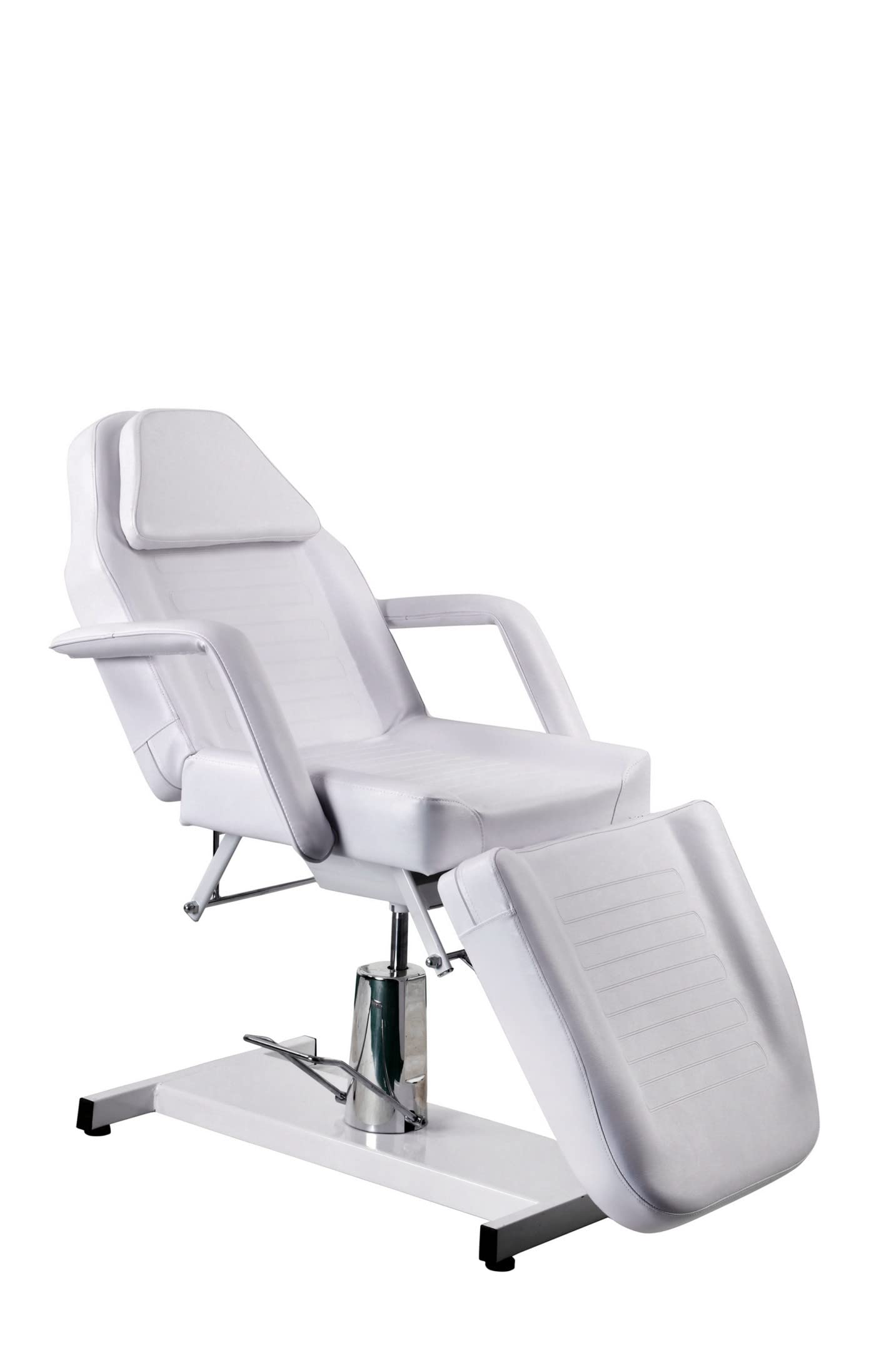 Funnylife White All Purpose Massage Beauty Bed Chair Massage Bed Tattoo Chair Hydraulic Pump 360 Degrees Swivel Facial Chair