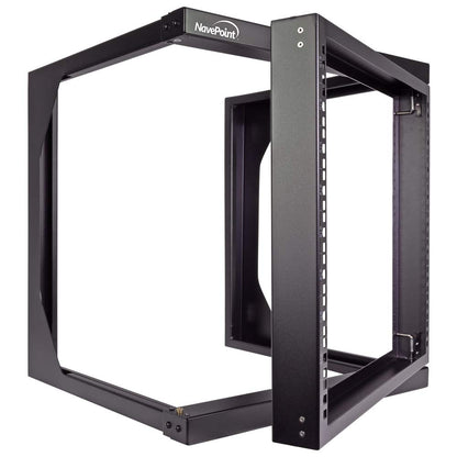 NavePoint 9U Open Frame Server Rack for 19" Network Equiment & 1U Cantilever Vented Server Shelf for 19-inch Equipment - 10-inch 250mm Deep