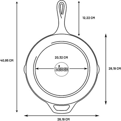 Lodge Cast Iron Skillet - 10.25-Inch With Red Silicone Hot Handle Holder for Safe Cooking