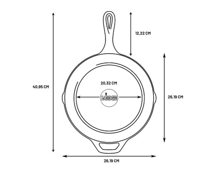 Lodge Seasoned Cast Iron Skillet - PFAS-Free, Non-Toxic Cookware - Use with an Oven, Stove, Grill, or Campfire - Naturally Non-Stick & Oven Safe - 10.25 Inches