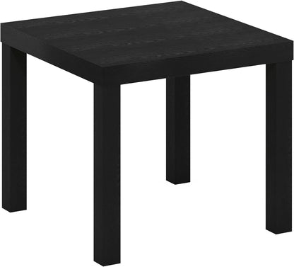 1-Pack, Furinno Classic Homey Square Parsons Side End Table, Black