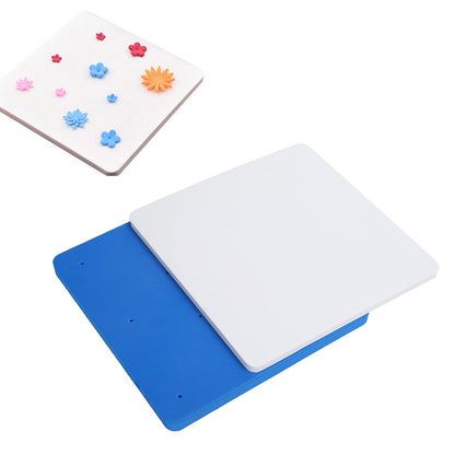 OUKENS Fondant Foam Pad, 2 Pcs 12 Holes Silicone Sponge Mat, Paste/Sugar Flower/Gum/Chocolate/Clay Modelling Tools, Drying Tray for Sugarcraft, Cake Decoration, Handmade, DIY