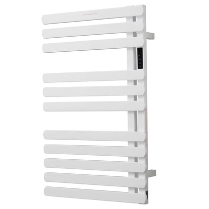 BLARALA Electric Towel Warmer Rack,Heating Towel Warmer, Timer & Temperature Control, 11 Bar Stainless Steel Towel Heater for Bathroom, White, Plug-in(31.5x19.69x4.92in) Nordic Style