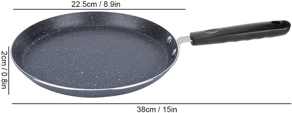 plplaaoo Non Stick Crepe Pan, Aluminum Egg Omelette Skillet with Comfortable Handle, Induction Cooker, 8in