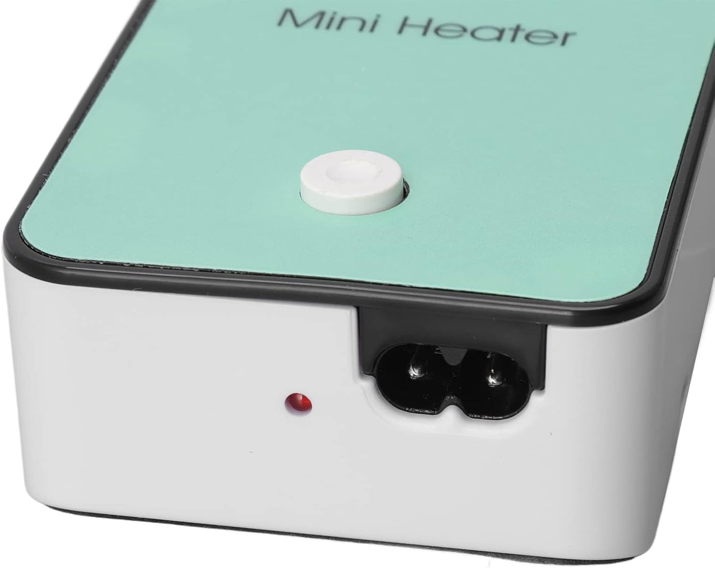 Mini Air Heater, Desktop Electric Warmer with Rotatable Bracket, Quick Heating for Home Office (Cyan)