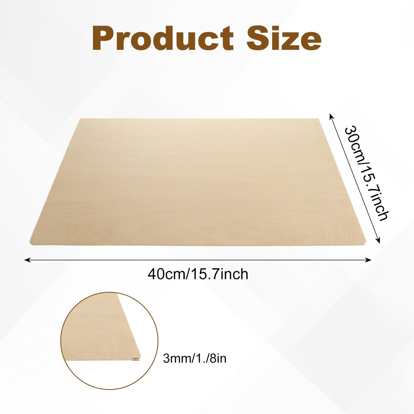 24Pcs 16 x 12 x 1/8 Inch Basswood Sheets, Unfinished Wood Boards, 3mm Basswood for Laser Cutting, Arts and Crafts, Painting, Wood Engraving, Architectural Models, Pyrography